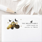 Gold Pumpkin Halloween Return Address Label (Insitu)