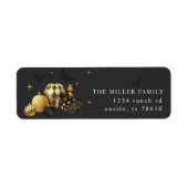 Gold Pumpkin Halloween Return Address Label (Voorkant)