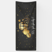 Gold Pumpkin Laten we Spooky Halloween Banner hale (Verticaal)