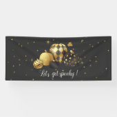 Gold Pumpkin Laten we Spooky Halloween Banner hale (Horizontaal)