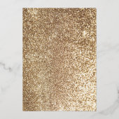 Gold Pumpkins en Eucalyptus Greenery Fall Wedding Folie Uitnodiging (Achterkant)