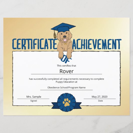 Gold Puppy Program Pet Obedience School Pre Puppy (Voorkant)