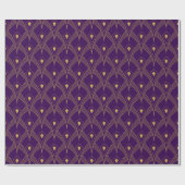 Gold & Purple Art-Deco Seamless Pattern 3 Cadeaupapier (Vlak)