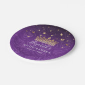Gold Purple Quinceanera Birthday Party Template Papieren Bordje (Gekanteld)