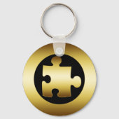 GOLD PUZZLE PIECE SLEUTELHANGER (Voorkant)