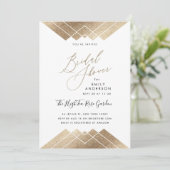 Gold Pyramid Geometric Gatsby Vrijgezellenfeest Kaart (Staand voorkant)