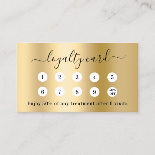 Gold qr code Business logo loyalty (Voorkant)