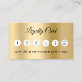 Gold qr code business logo loyalty card (Voorkant)
