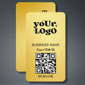 Gold QR Code Business Logo | Zwart Goud Modern Visitekaartje