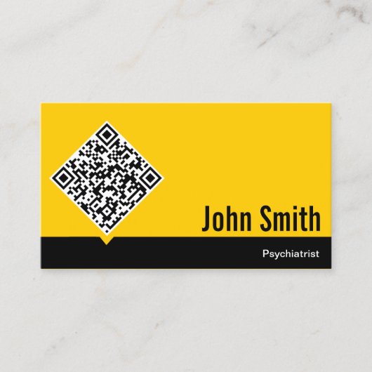 Gold QR Code Psychiater Visitekaartje (Voorkant)