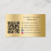 Gold Qr code social media premium Visitekaartje (Achterkant)