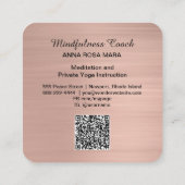 *~* Gold QR code Star Glitter Butterfly Mysous Vierkante Visitekaartje (Achterkant)