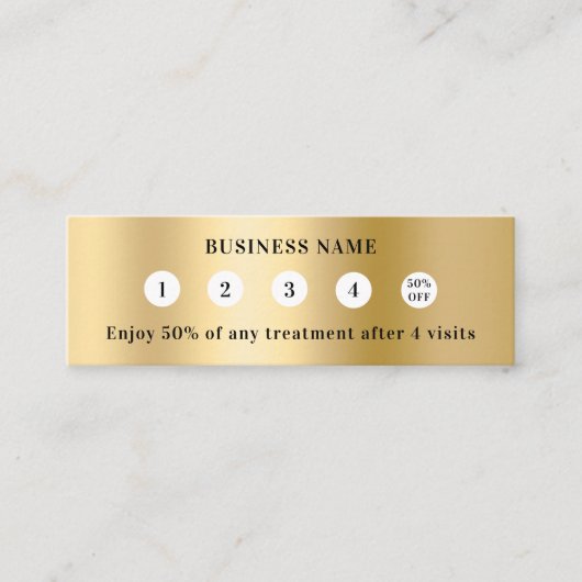 Gold qr code zakelijk logo klantenkaartje (Voorkant)