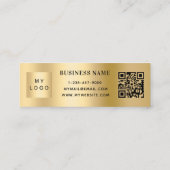 Gold qr code zakelijk logo klantenkaartje (Achterkant)