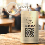Gold QR-code Zakelijk Logo Promotioneel Sleutelhanger<br><div class="desc">Promoot uw merk onderweg met deze QR Code Business Logo Promotional Sleutelhanger. Met uw aangepaste zakelijke logo en een scanbare QR-code biedt deze sleutelhanger klanten en klanten een eenvoudige manier om direct toegang te krijgen tot uw website, socialmediaprofielen of promotionele aanbiedingen. Ideaal om uit te delen tijdens evenementen, shows of...</div>