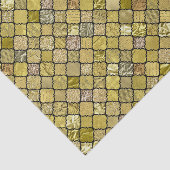 Gold Quatrefoil Foil Glitter Tissuepapier (Detail)