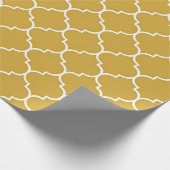 Gold Quatrefoil Pattern Cadeaupapier (Hoek)