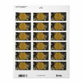 Gold Queen Bee Apiary Retouradres Etiket (Full Sheet)
