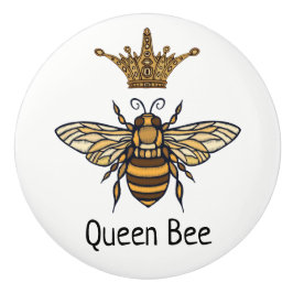 Gold Queen Bee met Fancy kroonkeramische knob Keramische Knop