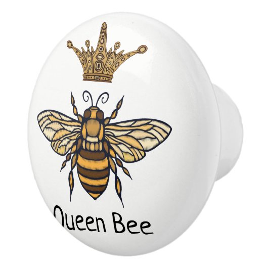 Gold Queen Bee met Fancy kroonkeramische knob Keramische Knop (Rechts)