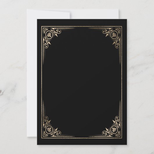 Gold Queen of Hearts Dames Game Night Kaart (Achterkant)