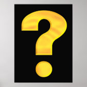 Gold Question Mark Poster (Voorkant)
