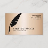 Gold Quill Pen PUBLIC NOTARY SINGENT GOLD Visitekaartje (Voorkant)