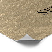 Gold Quinceañera 15e verjaardag Welkom Poster (Hoek)