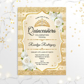 Gold Quinceanera Kaart