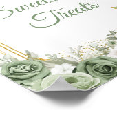 Gold Quinceañera Sage Green Crown Sweet Treats Poster (Hoek)
