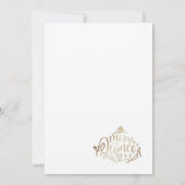 Gold Quinceañera Uitnodiging Sjabloon (Achterkant)