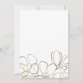 Gold Quinceañera Uitnodiging Sjabloon (Achterkant)