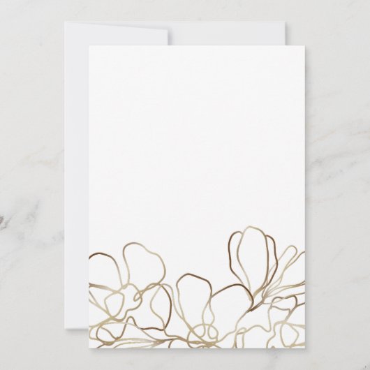 Gold Quinceañera Uitnodiging Sjabloon (Achterkant)