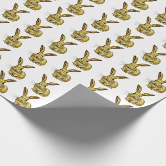 Gold Rabbit Pattern Chinese nieuwjaar 2023 Cadeaupapier (Hoek)