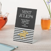 Gold Race Paard Mint Julep Reclamebord Met Voetstuk (Insitu)