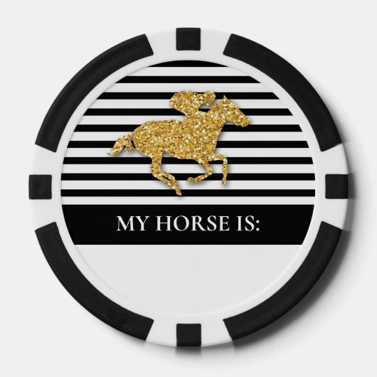 Gold Racehorse Derby Dag Poker Chips (Voorkant)