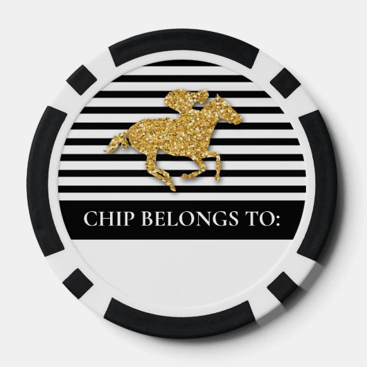 Gold Racehorse Derby Dag Poker Chips (Achterkant)