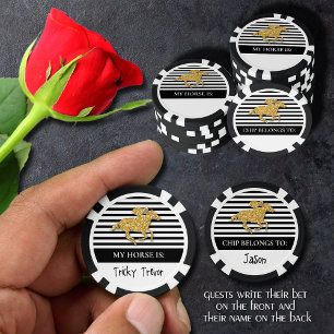 Gold Racehorse Derby Dag Poker Chips