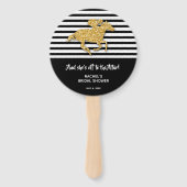 Gold Racehorse Derby Vrijgezellenfeest Handwaaier (Voorkant)