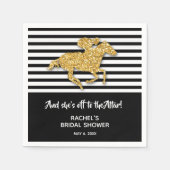 Gold Racehorse Derby Vrijgezellenfeest Servet (Voorkant)