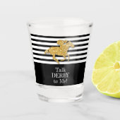 Gold Racehorse Talk Derby aan mij Shot Glas (Voorkant)