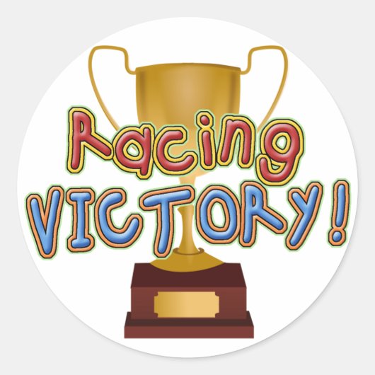 Gold Racing Trophy Sticker (Voorkant)