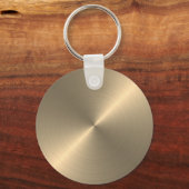 Gold Radiaal Metallic Script Name Sleutelhanger (Achterkant)