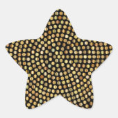 Gold Radiaal ontwerp Ster Sticker (Voorkant)