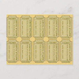 Gold Raffle Tickets Briefkaart