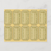 Gold Raffle Tickets Briefkaart (Voorkant)