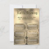Gold Raffle Tickets Kaart (Voorkant)