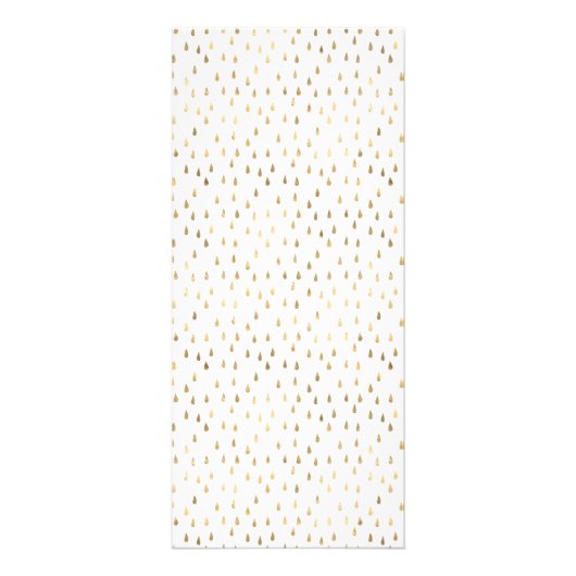 Gold Rain Drops Faux Foil Trendy Price Reclamekaart (Achterkant)