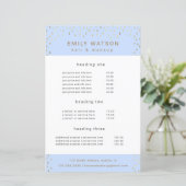 Gold Rain Drops Faux Folie Service en Prijs Flyer (Staand voorkant)