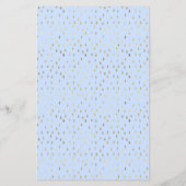 Gold Rain Drops Faux Folie Service en Prijs Flyer (Achterkant)